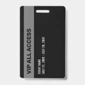 Black & White Event VIP All Access Pass Event ID Ausweis (Rückseite)