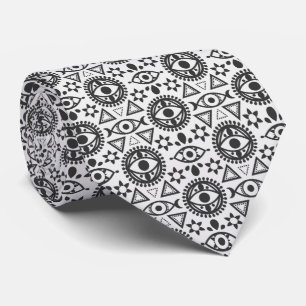 Black & White Evil Eye Neck Tie Krawatte