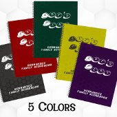 Black White Family Name Board Game Scorebook Notizblock