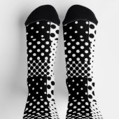 Black White Fashion Polka Dots Style Design Socken (Oben)