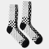 Black White Fashion Polka Dots Style Design Socken (Rechts)