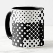 Black White Fashion Polka Dots Style Design  Tasse