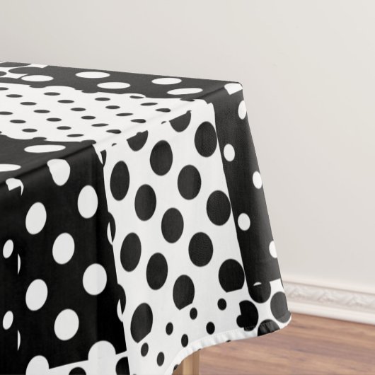 Black White Fashion Polka Dots Style Design  Tischdecke