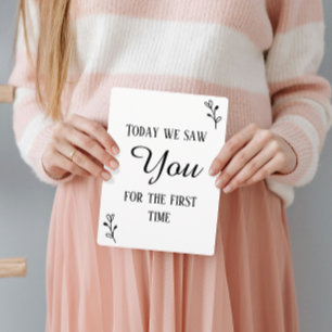 Black & White First Ultrasound & Heartbeat Zeichen