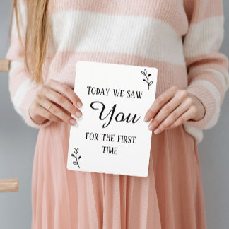 Black & White First Ultrasound & Heartbeat Zeichen