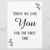 Black & White First Ultrasound & Heartbeat Zeichen (Vorderseite)