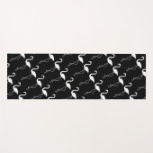 Black & White Flamingo Yoga Mat Yogamatte (Vorderseite (Horizontal))