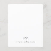 Black & White Floral Beachy Hochzeit (Rückseite)