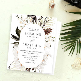 Black & White Floral Beachy Hochzeit