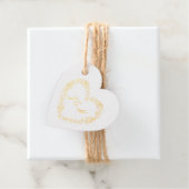 Black & White Floral Heart Wedding Favor Box Geschenkanhänger (Mit Box)