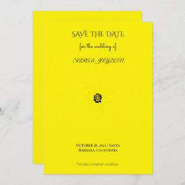 Black & White Floral Line Art – Clipart Design Save The Date