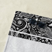 Black & White Floral Paisley Elephant Strandtuch (Beispiel)