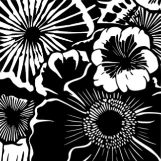 Black White Floral Pattern Bold Botanical Aestheti iPhone 15 Pro Hülle