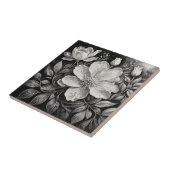 Black & White Flowers Fliese (Seite)