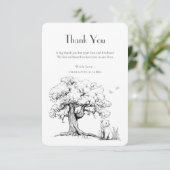 Black & White Forest Bear Babydusche Vielen Dank Dankeskarte (Stehend Vorderseite)