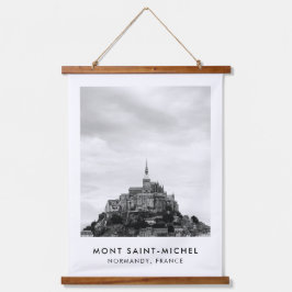 Black & White Fotografy France Wall Wandteppich Mit Holzrahmen