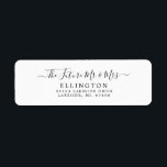 Black White Future Mr. & Mrs. Wedding Return<br><div class="desc">Simple,  minimalist black and white wedding return address label features the words "The Future Mr. and Mrs." in a swirled calligraphy script.  Easily customize last name and address information of choice.  Takes care of all your mailing needs for your upcoming special events - wedding,  save-the-date,  engagement and more.</div>