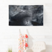 Black White Galaxy Nebula Painting Banner (Insitu)