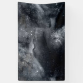 Black White Galaxy Nebula Painting Banner (Vertikal)