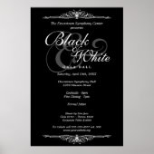 Black & White Galball Tanz Custom Event Poster (Vorne)