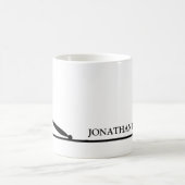 Black & White Gavel Individuelle Name Kaffeetasse (Mittel)