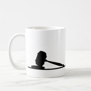Black & White Gavel Individuelle Name Kaffeetasse
