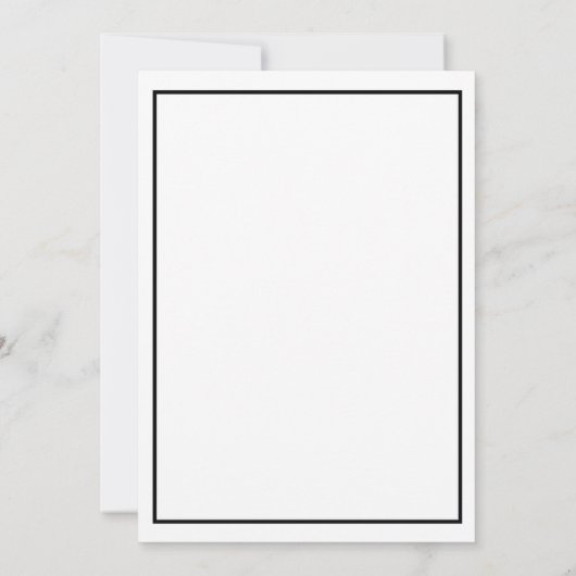 Black & White Gender Neutral Birthday Party Einladung (Rückseite)