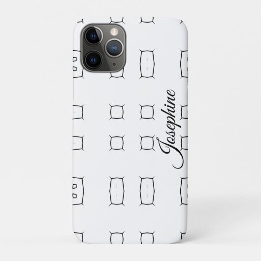 Black White Geometric Pattern | Minimal Abstract Case-Mate iPhone Hülle (Rückseite)