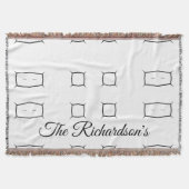 Black White Geometric Pattern | Minimal Abstract Decke (Vorderseite)