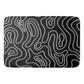 Black & white geometric texture pattern  badematte (Vorderseite)