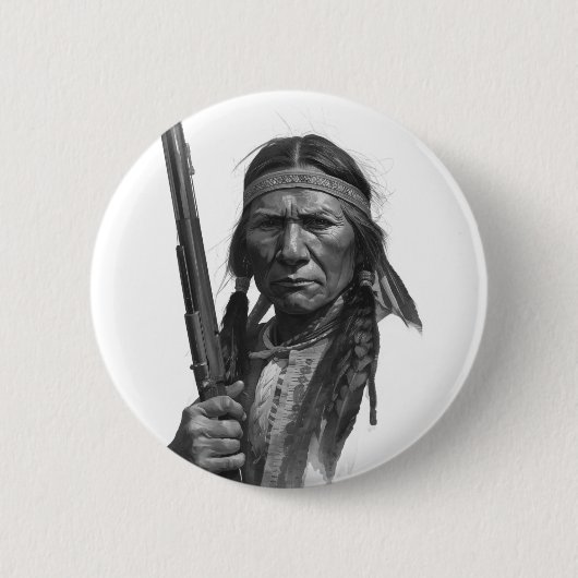 Black & White Geronimo Button (Vorderseite)