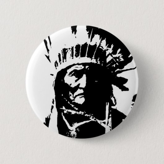 Black & White Geronimo Button (Vorderseite)