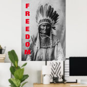 Black & White Geronimo Freedom Motivierend Poster (Heimbüro)