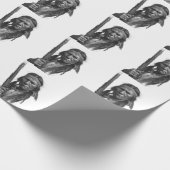 Black & White Geronimo Geschenkpapier (Ecke)