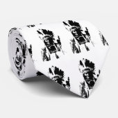 Black & White Geronimo Krawatte (Gerollt)