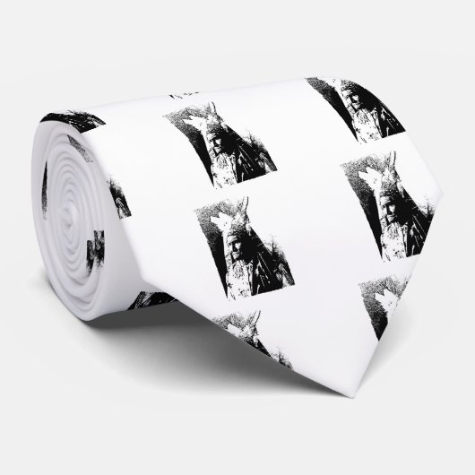 Black & White Geronimo Krawatte (Gerollt)