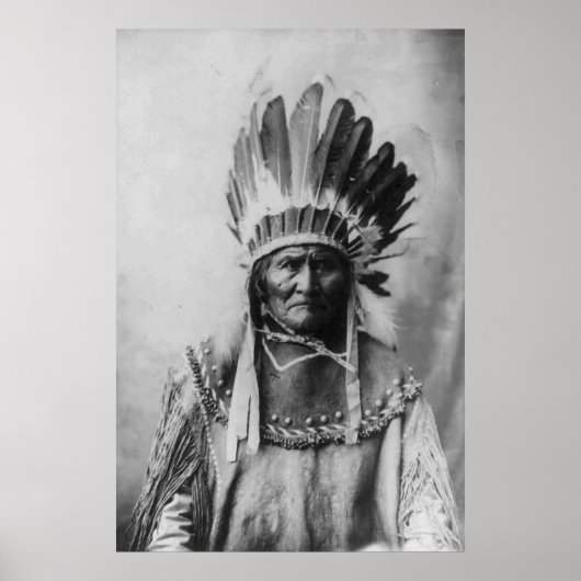 Black & White Geronimo Poster History Fotografie (Vorne)
