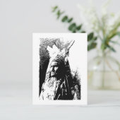 Black & White Geronimo Postkarte (Stehend Vorderseite)