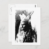 Black & White Geronimo Postkarte (Vorne/Hinten)