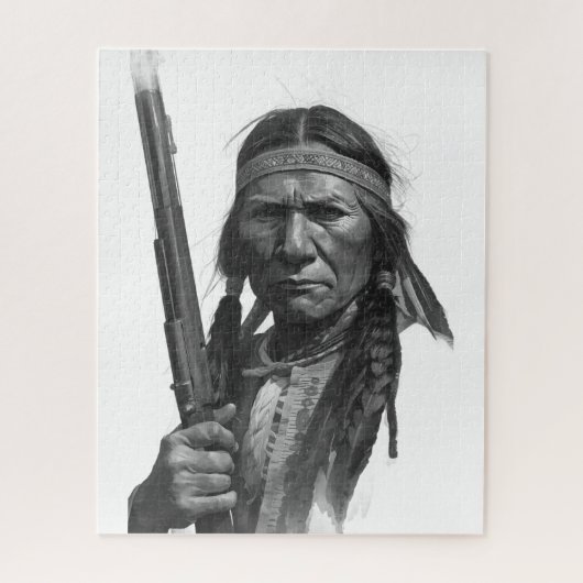 Black & White Geronimo Puzzle (Vertikal)