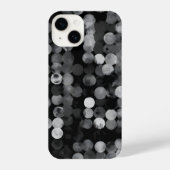 Black White ghotic Dot Pattern Aesthetic iPhone Hülle (Rückseite)