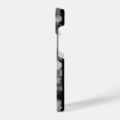 Black White ghotic Dot Pattern Aesthetic iPhone Hülle (Linke Seite)