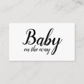 Black & White Gift Registry Card in modernem Scrip Begleitkarte (Rückseite)