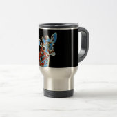 Black & White Giraffe Travel Mug Reisebecher (VorderseiteRechts)
