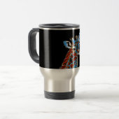 Black & White Giraffe Travel Mug Reisebecher (Vorderseite Links)