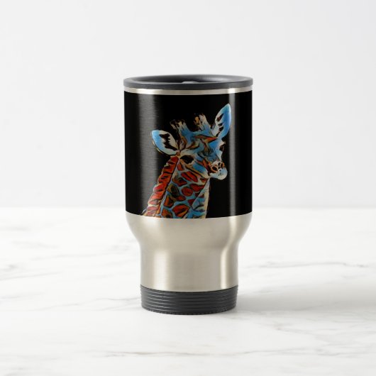 Black & White Giraffe Travel Mug Reisebecher (Mittel)