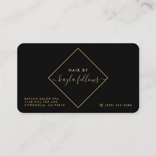 Black, White & Gold Diamond Karten (Vorderseite)