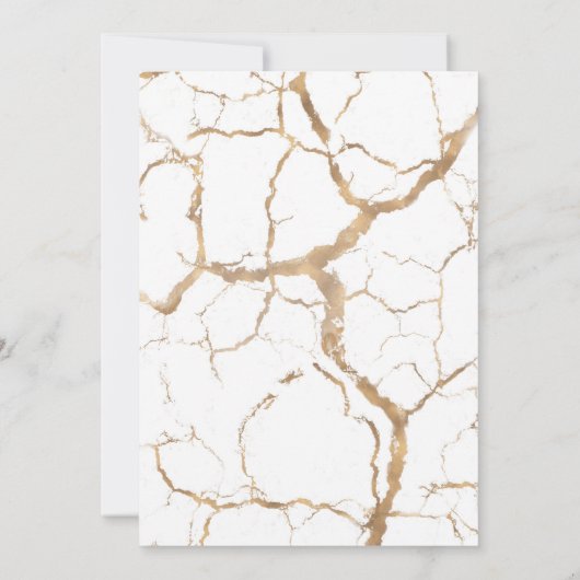 Black & White Gold Floral Tier Cake Brautparty Einladung (Rückseite)