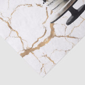 Black & White Gold Floral Tier Cake Brautparty Seidenpapier (Ausschnitt)