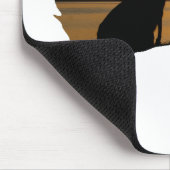 Black, White & Gold Kangaroo Sunset Australia Mousepad (Ecke)